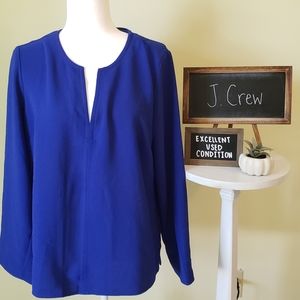 EUC + J. Crew + cobalt blue top